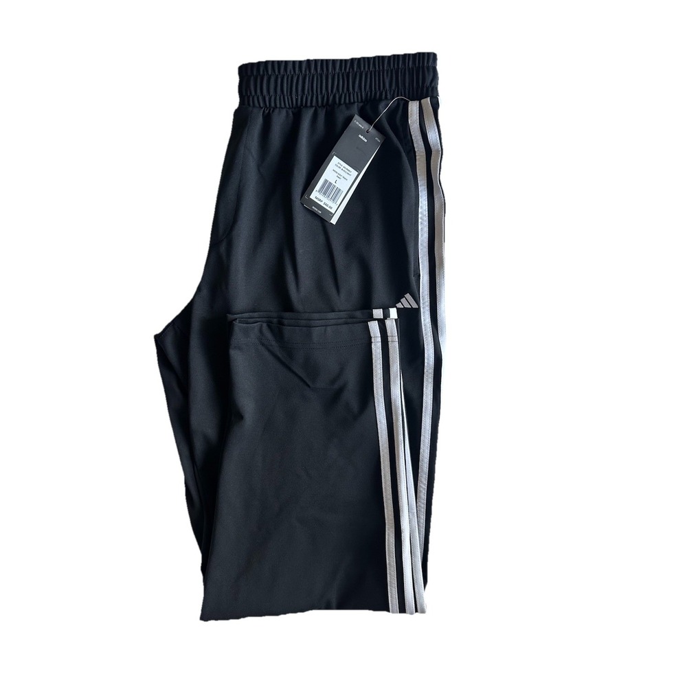 Adidas Golf Track Pants Woven Black Sweatpants 3 Stripe Mens Size Large ADVR0957 - Picture 4 of 7